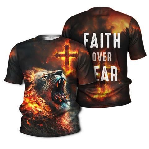 SHAANT Lion of Judah Christian Shirt for Men Jesus T Shirt Faith Shirt for Men Religious Gift