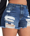 GAGELE Plus Size Denim Shorts Women High Waisted Stretch Summer Jean Shorts