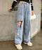 Chic High Waist Loose Wide-leg Trousers for Students