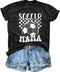 Women Soccer Mom Shirt Game Day T Shirt Soccer Mama Graphic Short Sleeve Shirt Black