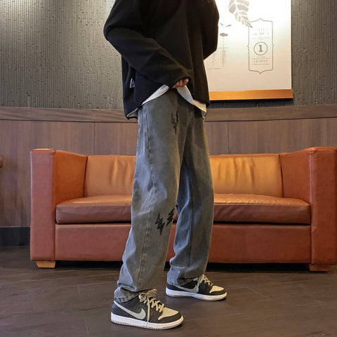 Vintage Smoky Grey Jeans for Men