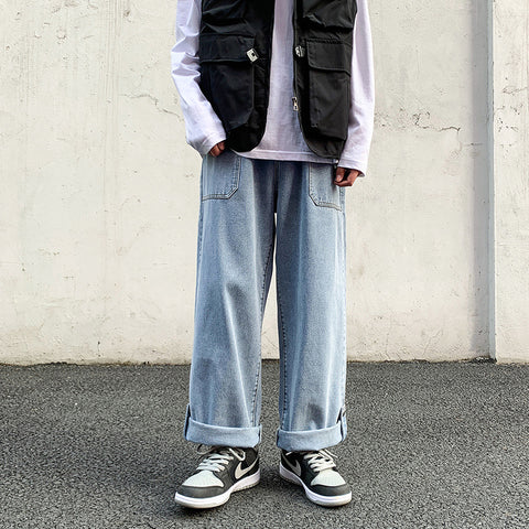 Casual Straight Cropped Jeans for Men