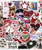Downtown Girl Stickers 50 Pcs Grunge Stickers Red Stickers Aesthetic y2k Stickers Grunge Coquette Stickers for Mean Girl Stickers Edgy Stickers Preppy Stickers Waterproof