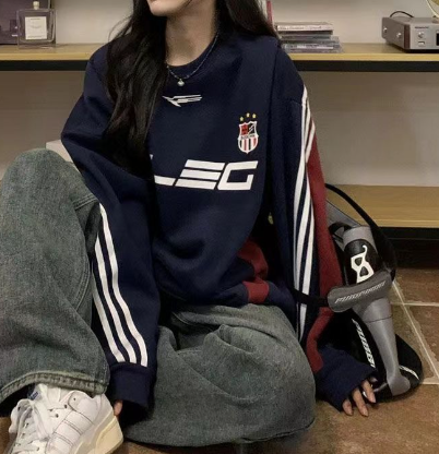 Retro Street Racing Hoodie for Women