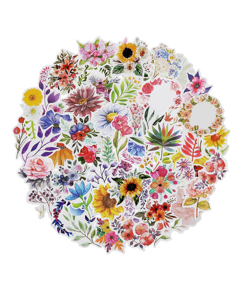 Mr. Pen- Floral Stickers Laptop 74 pcs Stickers for Water Bottles Flower Stickers Cute Stickers Stickers for Teens Stickers Aesthetic Laptop Stickers Waterproof Stickers