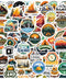 100pcs Camping Stickers Adventure Stickers Outdoor Stickers Hiking Stickers Travel Stickers Pack Vinyl Stickers for Water Bottles Waterproof Cartoon Stickers for Laptops Scrapbooking Luggage