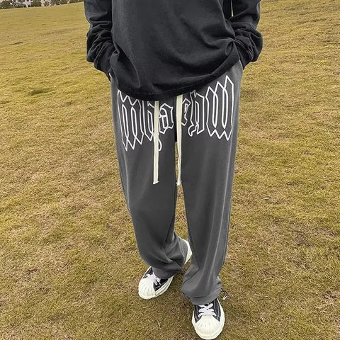 Men's Plus Size Summer Loose Wide Leg Casual Trousers