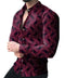 Mens Stylish Dress Shirts Pattern Printed Shirts Long Sleeve Button Down Shirts XL
