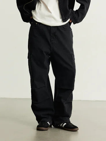 Harajuku Style Wide-Leg Loose Drape Trousers