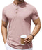 COOFANDY Mens Stretch T Shirts Short Sleeve Casual Henley Shirts Novelty Button Down Shirts Pink