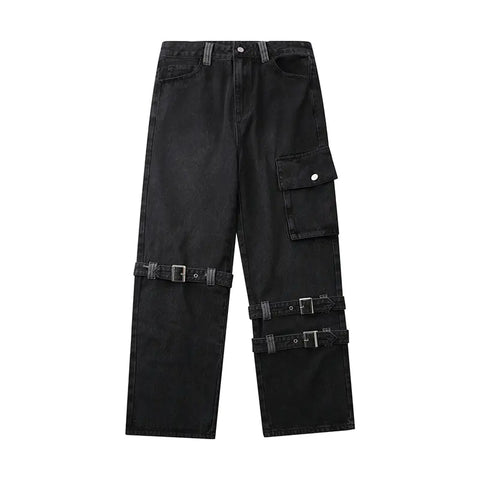 Harajuku Style Wide-Leg Loose Drape Trousers