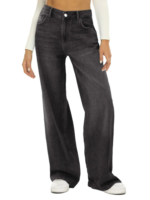 Women's Casual Loose Wide-Leg Denim Trousers