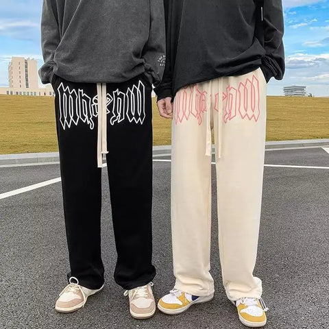 Men's Plus Size Summer Loose Wide Leg Casual Trousers