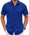 COOFANDY Mens Dress Shirts Short Sleeve Button Up Shirts Untucked Shirts for Men Wrinkle Free