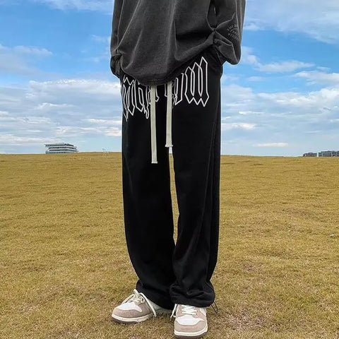 Men's Plus Size Summer Loose Wide Leg Casual Trousers