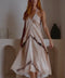 Altair Silk Halter Dress in Shibori