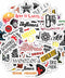 BulbaCraft 100Pcs Grunge Stickers 90s Grunge Music Rock Stickers Rock Band Stickers Grunge Gifts for Men and Women Waterproof Stickers Guitar Stickers Music Stickers