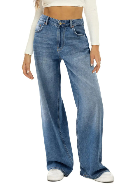 Women's Casual Loose Wide-Leg Denim Trousers