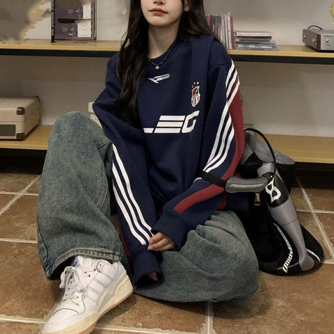 Retro Street Racing Hoodie for Women