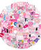 100 PCS Preppy Stickers Pink Stickers Pack Aesthetic Stickers Water BottleSmile StickersVinyl Waterproof Stickers for LaptopBumperWater BottlesComputerPhoneHard hatCar Stickers and Decals