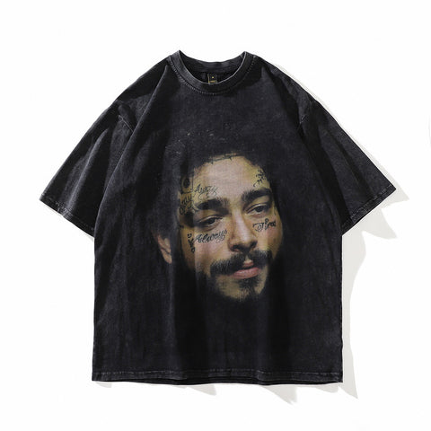 Vintage Streetwear Graffiti T-Shirt for Men