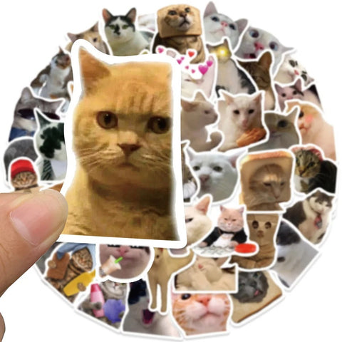Cute Kitty Cartoon Waterproof Sticker Pack