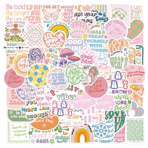 100 Pcs Water Bottle Stickers Motivational Stickers for Women Pink Motivational Stickers Vinyl Waterproof Stickers Preppy Stickers Laptop Stickers Inspirational Stickers for Adult Teen Girl