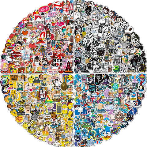 Arme Stickers Pack 400 PCS Cool Stickers Decals Random Stickers for Waterbottles Laptop Computer Vinyl Waterproof Stickers Skateboard Stickers for Adults Teens