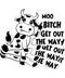 (3pcs) Moo Bitch Get Out The Way Sticker Hard Hat Stickers Funny Cow Quote Stickers Stickers for Water Bottle Laptop Decal. Cow Stickers Cow Water Bottle Stickers Cool Stickers Smut Stickers