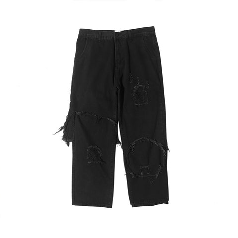 Black Plus Size Loose Jeans for Men