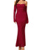 Parthea Women’s Sexy Dress Sequin Sparkly Glitter Dress Off Shoulder Long Sleeve Cocktail Evening Party Elegant Maxi Dress
